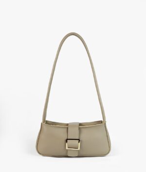 Coffee Vintage Buckle Shoulder Bag