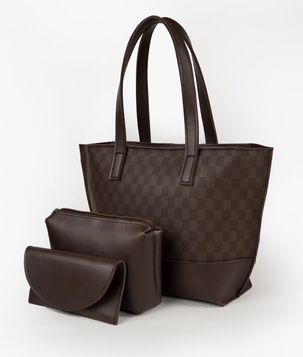 Dark brown Ella set of 3 tote bag