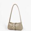 Coffee Vintage Buckle Shoulder Bag