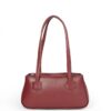 Maroon Luxe Handle Shoulder Bag