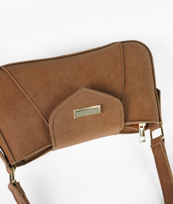 Horse brown Aura Suede Shoulder Bag