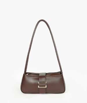 Dark brown Vintage Buckle Shoulder Bag