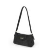 Black Aura Suede Shoulder Bag