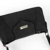 Black Aura Suede Shoulder Bag