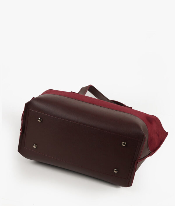 Burgundy Ella suede set of 3 tote bag