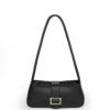 Black Vintage Buckle Shoulder Bag