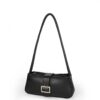 Black Vintage Buckle Shoulder Bag