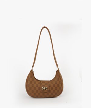 HORSE BROWN AVA CHECK SHOULDER BAG
