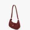 MAROON AVA CHECK SHOULDER BAG