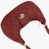 MAROON AVA CHECK SHOULDER BAG