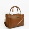 Brown Combo Top Handle Cross Body Bags